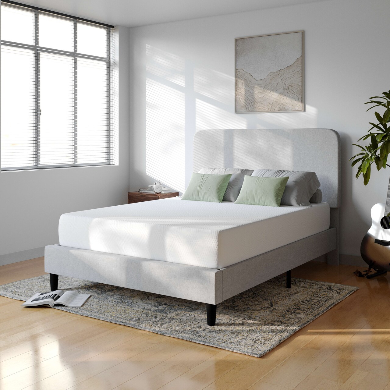 Emma and Oliver Nimbus 3-Layer Memory Foam Mattress in a Box with Green Tea Infusion, Cooling Gel, CertiPUR-US Certified Foam and Washable Cover